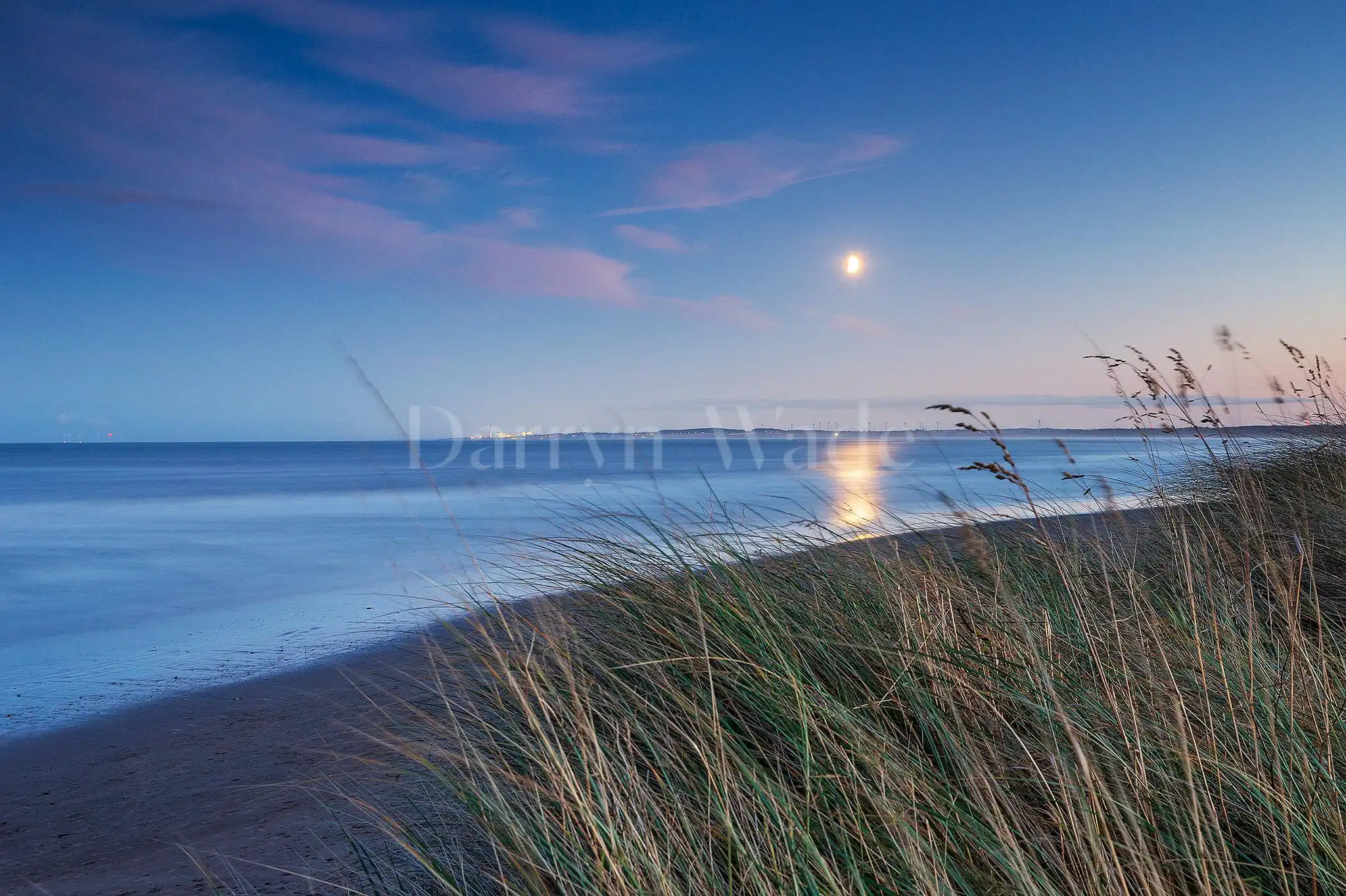 Moonrise at Druridge Bay